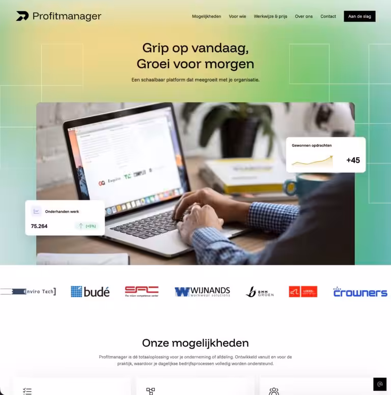 Profitmanager WordPress website