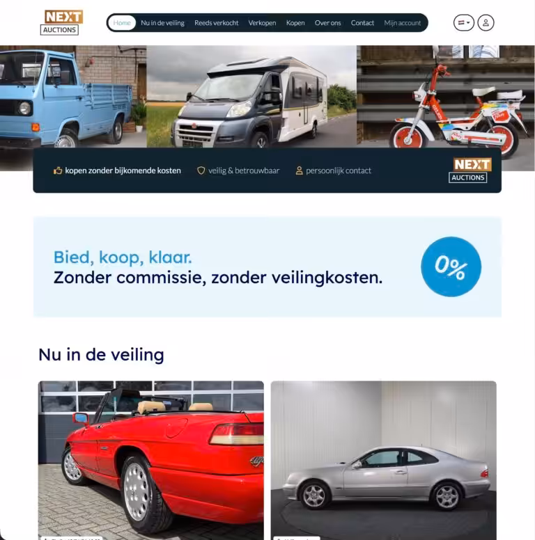 Veilingplatform maken